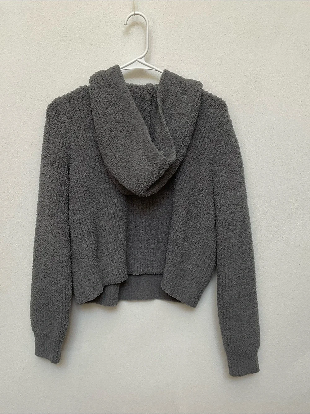 Art Class Grey Chenille Chunky Knit Hooded Sweater Size XXL Girl's Oversized Fit